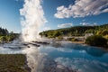 Hot bubbling mud pools in Wai-O-Tapu Geothermal Wonderland, Rotorua, New Zealand.