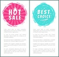 Hot Burn Sale Best Price Choice Set Label Poster Royalty Free Stock Photo