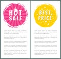 Hot Burn Sale Best Price Choice Set Label Poster Royalty Free Stock Photo