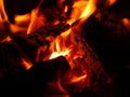 Hot burning flame