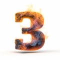 Hot Burning Letters Of Number 3: Layered Imagery With Subtle Irony