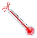 Hot bursting thermometer Royalty Free Stock Photo
