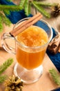 Hot buttered rum cocktail Royalty Free Stock Photo