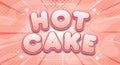Hot Cake 3d editable text effect Template Royalty Free Stock Photo