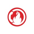 Hot call vector logo design concept. Royalty Free Stock Photo