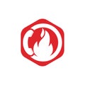 Hot call vector logo design concept. Royalty Free Stock Photo