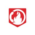 Hot call vector logo design concept. Royalty Free Stock Photo