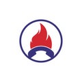 Hot call vector logo design concept. Royalty Free Stock Photo