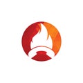 Hot call vector logo design concept. Royalty Free Stock Photo