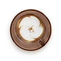 Hot cappuccino coffee cup isolate on white background Royalty Free Stock Photo