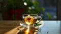 hot chamomile tea cup Royalty Free Stock Photo