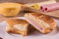 Hot Cheese Sandwich. Brazilian Misto Quente Royalty Free Stock Photo