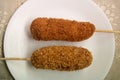 Hot Cheetos and Ramen Corn Dog Royalty Free Stock Photo