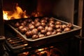 Hot chestnuts fresh from the oven - AI Royalty Free Stock Photo