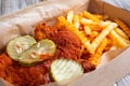 Hot chicken tenders fries Royalty Free Stock Photo