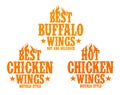 Hot chicken wings signs. Royalty Free Stock Photo