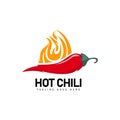 Hot chili logo design vector concept