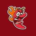 Hot chili logo illustration