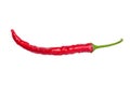 Hot chili pepper isolated. set of cutout red chili peppers on white Royalty Free Stock Photo