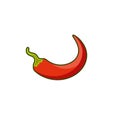 Hot Chili Pepper vector illustration. Spicy food graphic concept