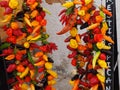 Hot Chili Peppers At Market In Loule Portugal