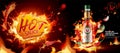 Hot chili sauce ads banner