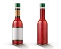 Hot chili sauce bottle mockup Royalty Free Stock Photo