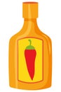 hot chilli pepper sauce bottle