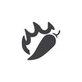 Hot chilli pepper vector icon