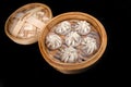 Hot Chinese Dimsum in wooden box Royalty Free Stock Photo