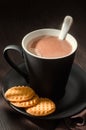 Hot chocolate with butter cookies