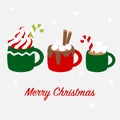 Hot Chocolate drink for Christmas card Royalty Free Stock Photo