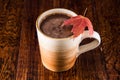 Hot Chocolate in the Fall Royalty Free Stock Photo