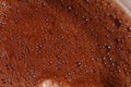 Hot chocolate foam close-up, macro. Abstract background