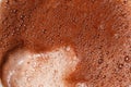 Hot chocolate foam close-up, macro. Abstract background Royalty Free Stock Photo