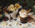 Hot chocolate and ginger bread, Christmas or New Year