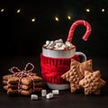 Hot Chocolate with Gingerbread Cookies