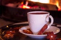 Hot Chocolate with Gingerbread Cookies, Horizontal