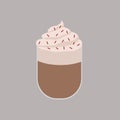 Hot Chocolate Illustration Con Panna