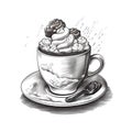 Hot Chocolate Illustration - Made With Generative AI Tools