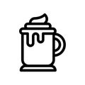 hot chocolate line icon illustration vector graphic
