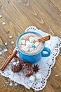 Hot chocolate with little cakes