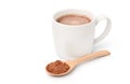 Hot Chocolate Malt Drink in white mug