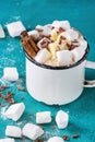 Hot chocolate with marshmallow