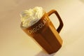 Hot chocolate milk whip cream Royalty Free Stock Photo