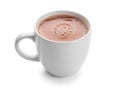 Hot chocolate mug isolated on white background Royalty Free Stock Photo