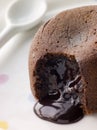 Hot Chocolate Pudding with a Fondant Centre Royalty Free Stock Photo