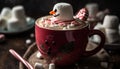 Hot chocolate warms winter hearts with sweetness generated by AI