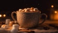 Hot chocolate warms winter nights with comfort generated by AI