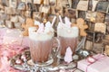 Hot chocolate with whipped cream Royalty Free Stock Photo